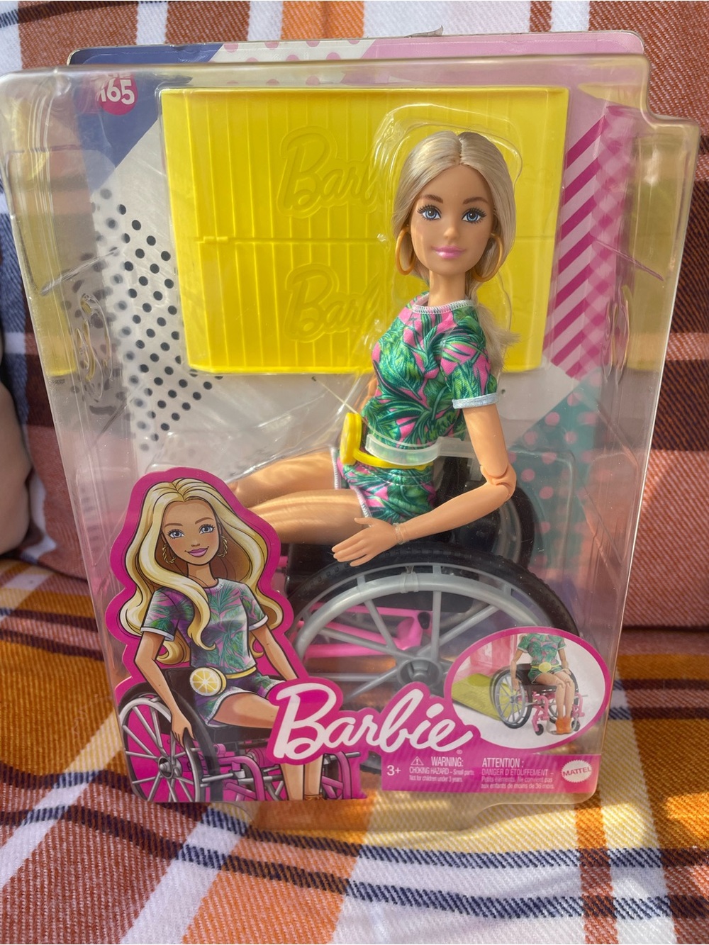 Barbie Green & Pink Tropical Outfit with Pink-Accent Wheelchair